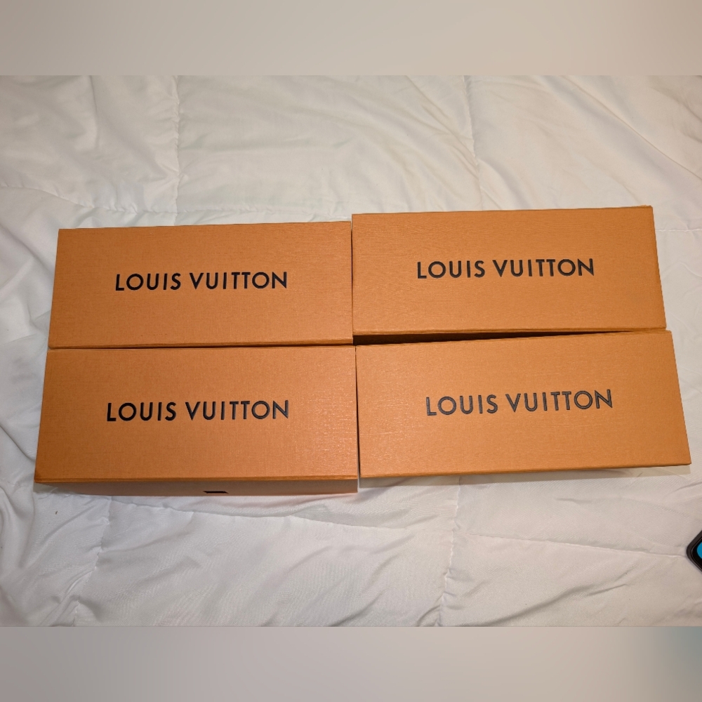EMPTY Louis Vuitton Signature Orange Storage Boxes